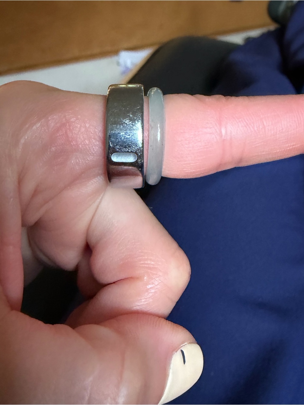 Oura Ring Set in Silver size 8